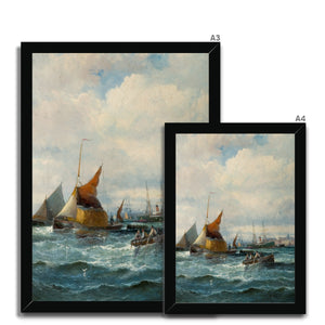 Fine Art Print Framed - Shipping off a Headland by Georges Thornley