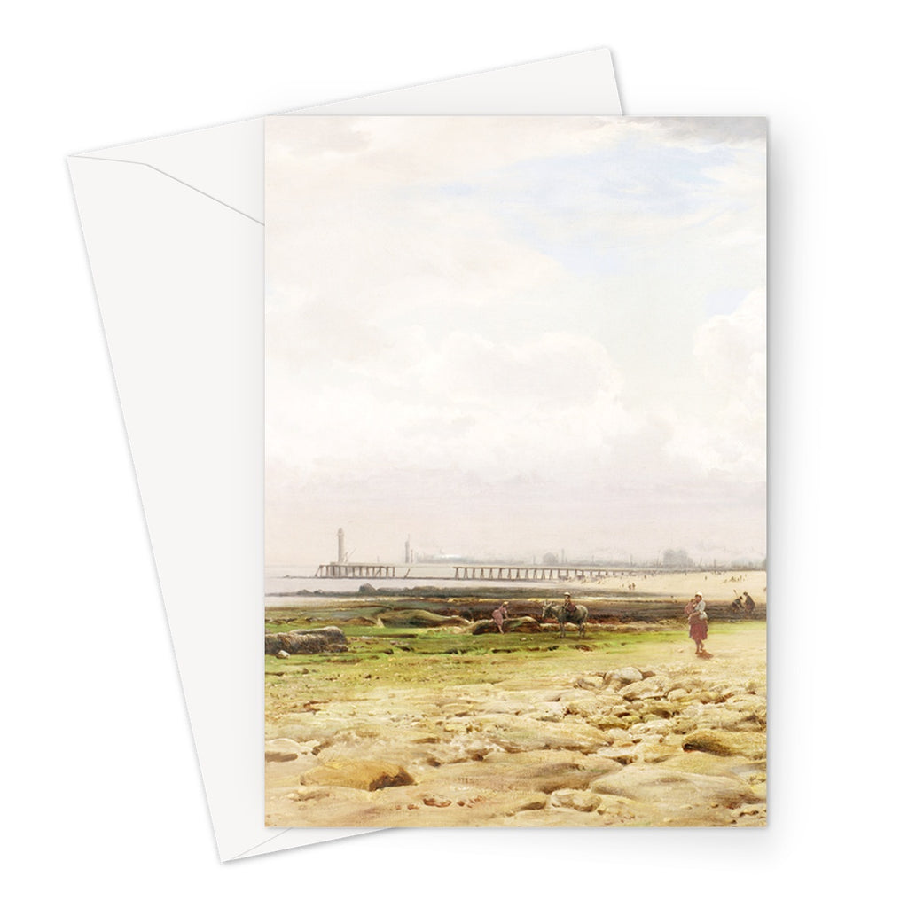 Greetings Card - Roker Beach by William Crosby