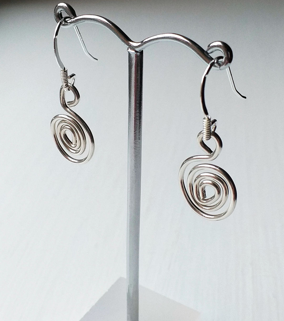 Earrings - 925. Sterling Silver Spiral