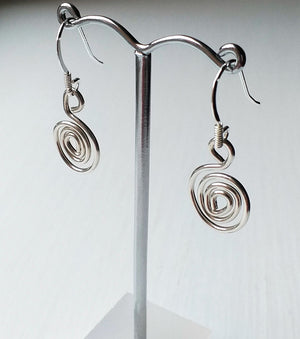 Earrings - 925. Sterling Silver Spiral