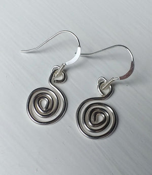 Earrings - 925. Sterling Silver Spiral