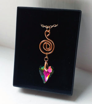 Necklace - Northern Lights Crystal Heart