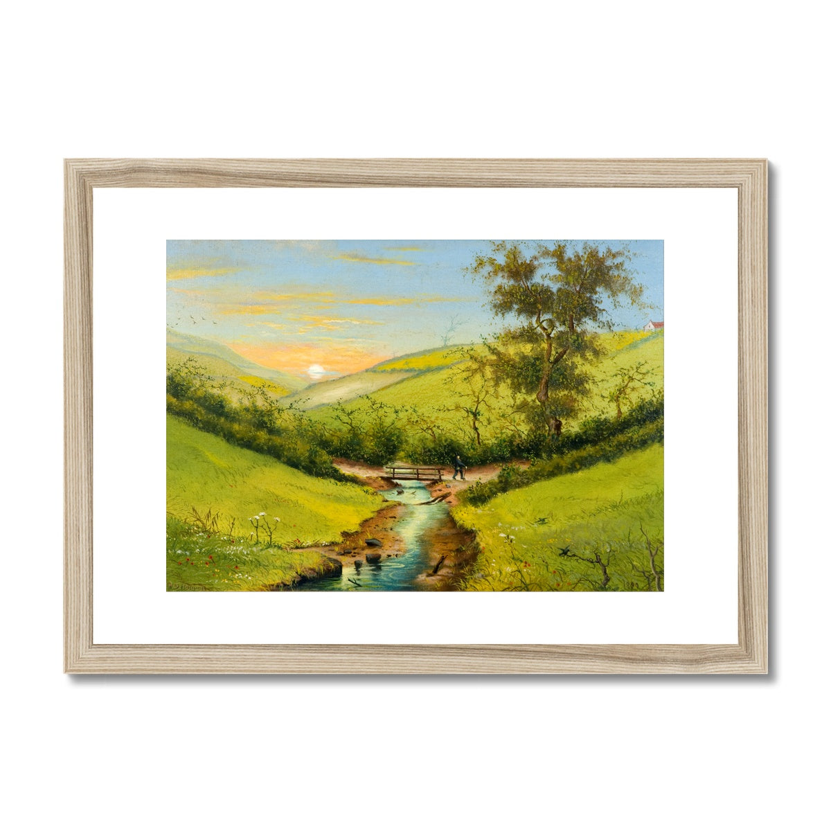 Fine Art Print Framed & Mounted - The Valley of Love, Hendon, Sunderland by J. D. Hopper