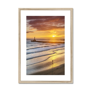 Fine Art Print Framed & Mounted - Roker Sunrise by David Allan