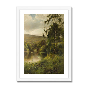 Fine Art Print Framed - Landscape in Derbyshire by Ernest Parton