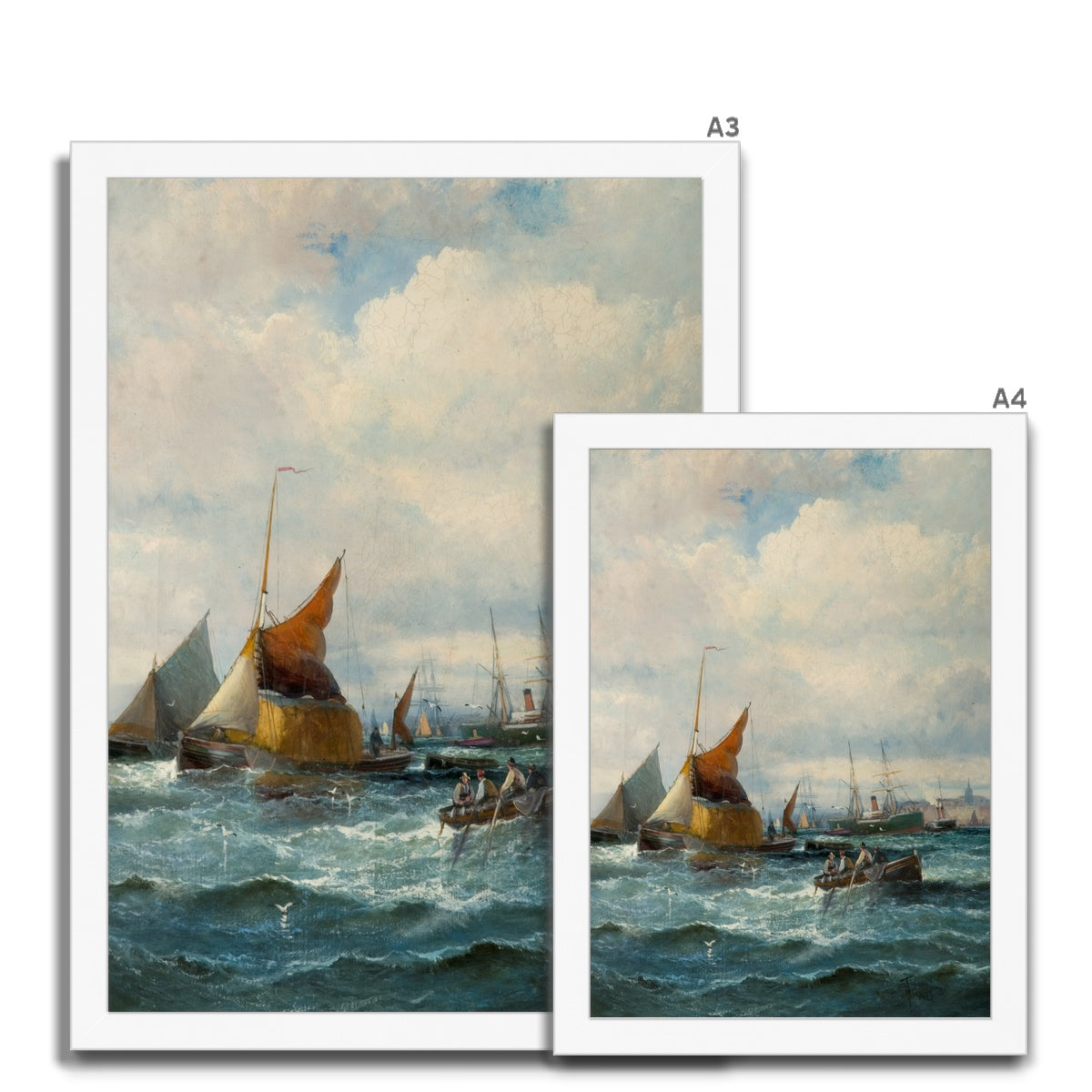 Fine Art Print Framed - Shipping off a Headland by Georges Thornley