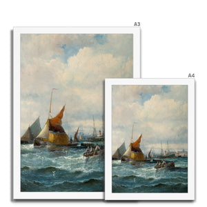 Fine Art Print Framed - Shipping off a Headland by Georges Thornley
