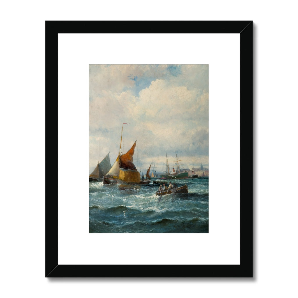 Fine Art Print Framed & Mounted - Shipping off a Headland by Georges Thornley