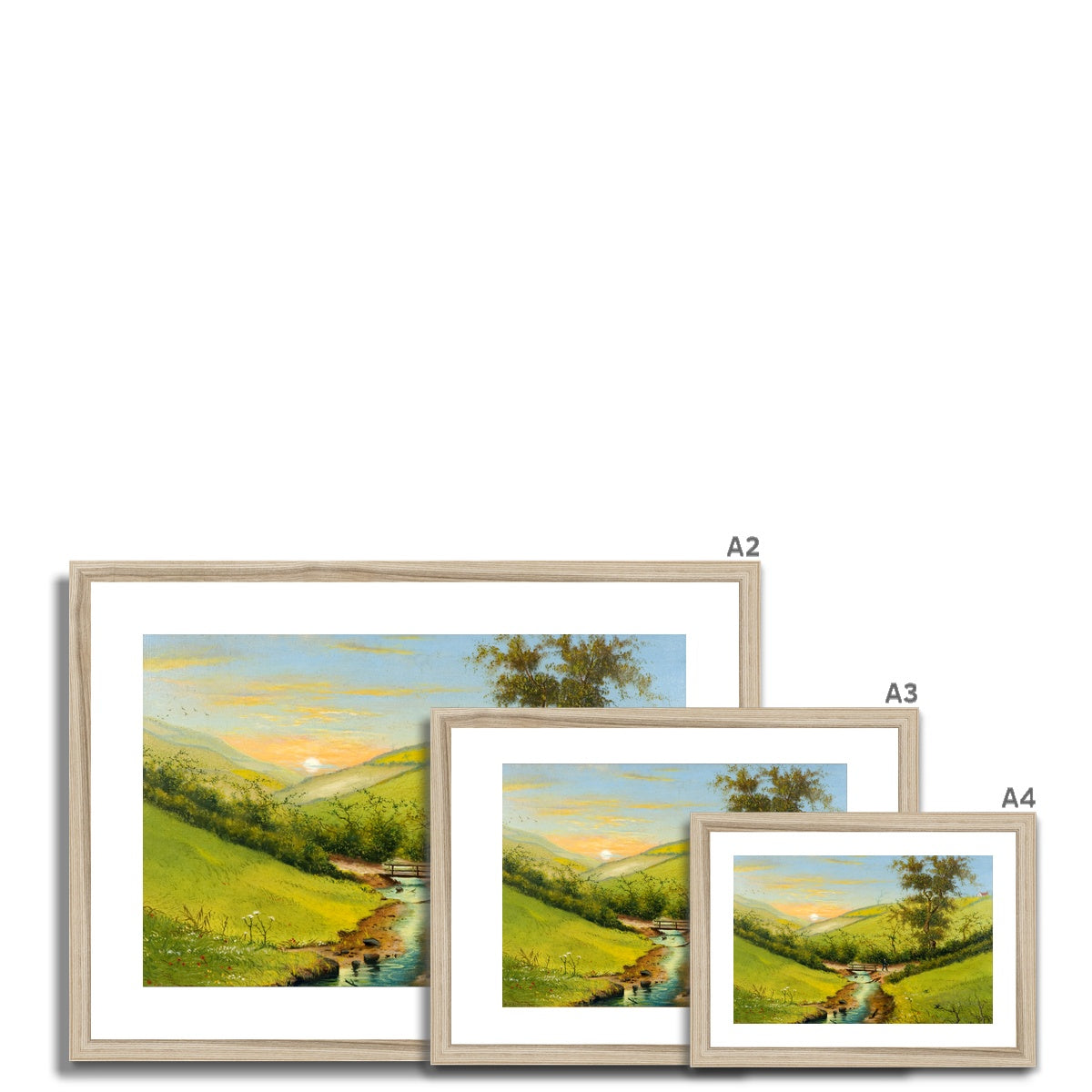 Fine Art Print Framed & Mounted - The Valley of Love, Hendon, Sunderland by J. D. Hopper
