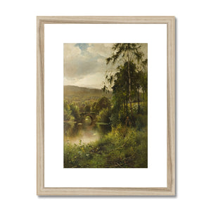 Fine Art Print Framed & Mounted - Landscape in Derbyshire by Ernest Parton