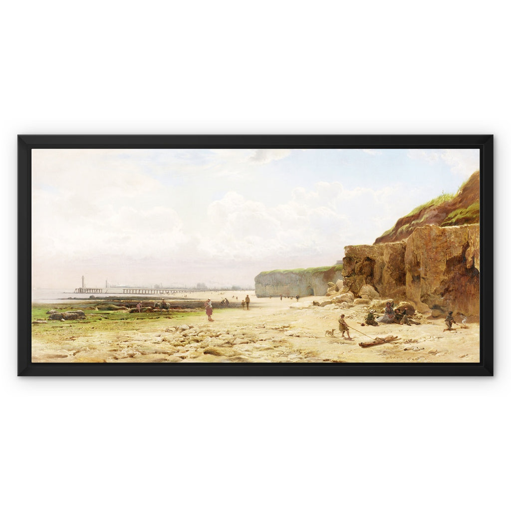 Framed Canvas - Roker Beach by William Crosby