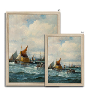 Fine Art Print Framed - Shipping off a Headland by Georges Thornley