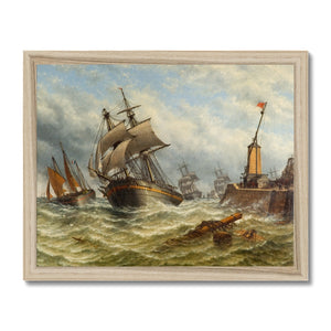 Fine Art Print Framed - Old South Pier and Lighthouse, Sunderland by Stuart Bell