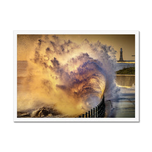 Fine Art Print Framed - Seaburn Waves, Sunderland by David Allan