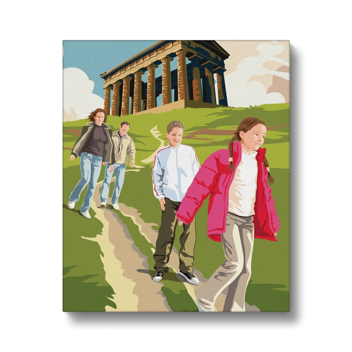 Printed Canvas - Penshaw Monument Poster Art