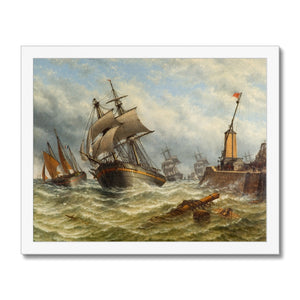 Fine Art Print Framed - Old South Pier and Lighthouse, Sunderland by Stuart Bell