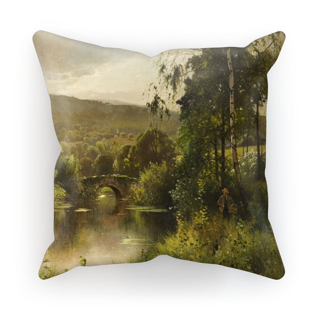 Cushion - Landscape in Derbyshire by Ernest Parton