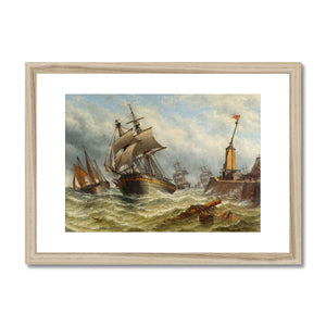 Fine Art Print Framed & Mounted - Old South Pier and Lighthouse, Sunderland by Stuart Bell