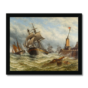 Fine Art Print Framed - Old South Pier and Lighthouse, Sunderland by Stuart Bell
