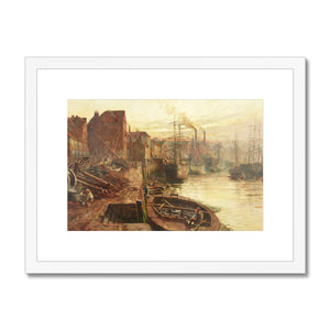 Fine Art Print Framed & Mounted - Old Sunderland by Thomas Hemy