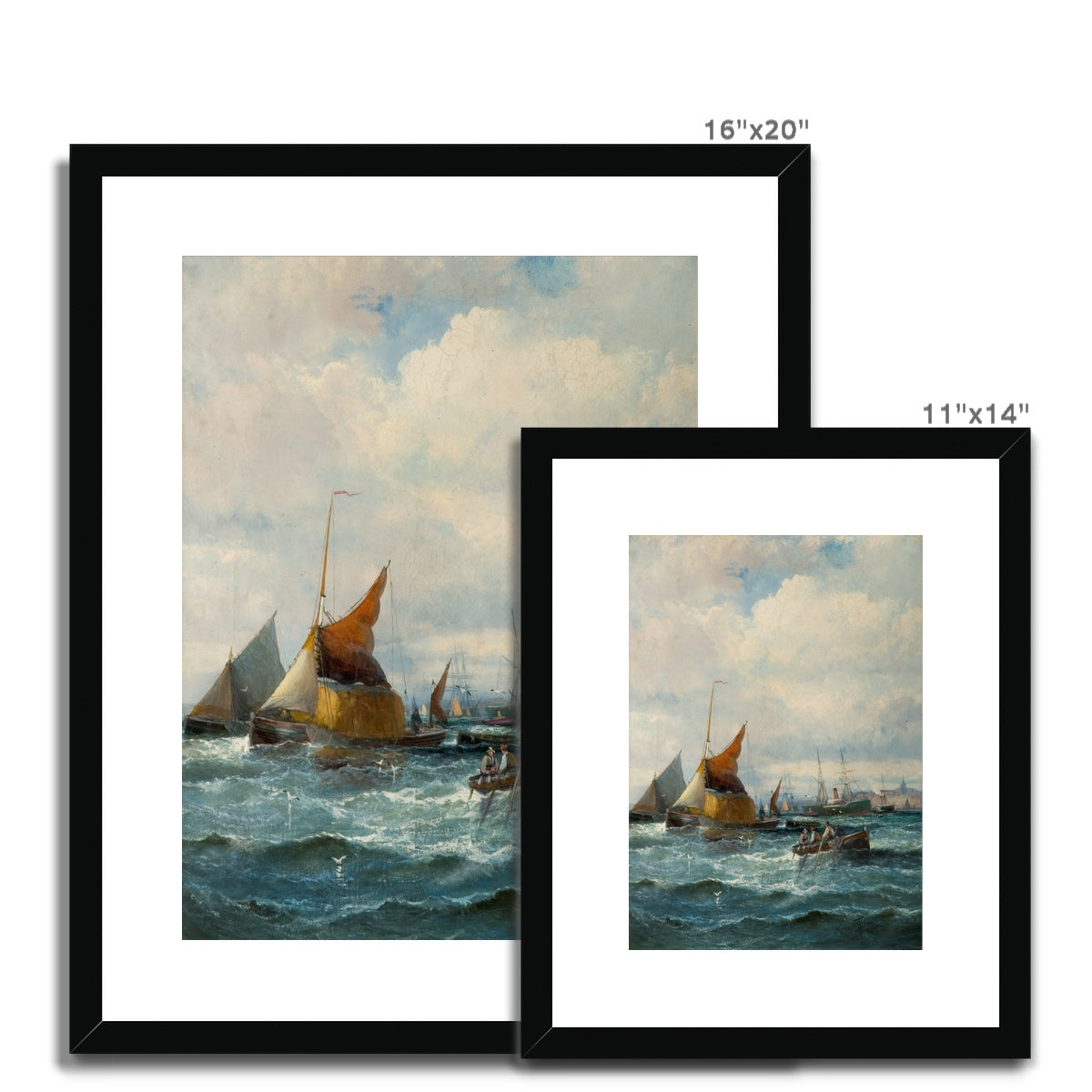 Fine Art Print Framed & Mounted - Shipping off a Headland by Georges Thornley