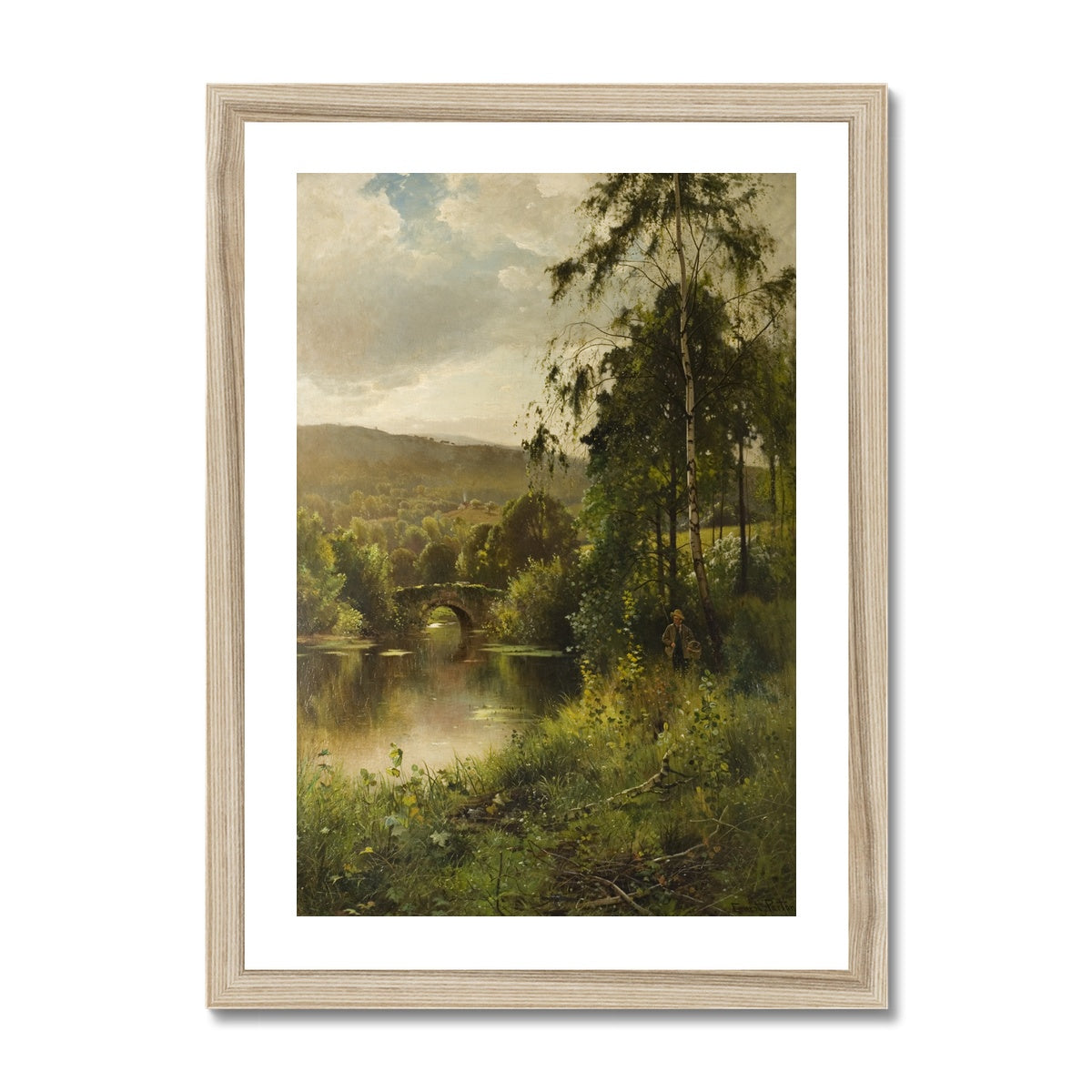 Fine Art Print Framed - Landscape in Derbyshire by Ernest Parton