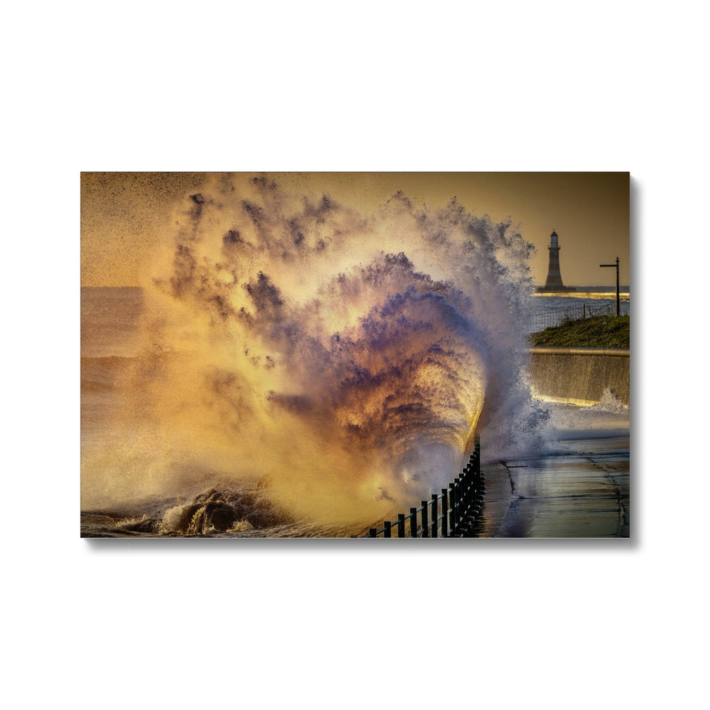 Printed Canvas - Seaburn Waves, Sunderland by David Allan