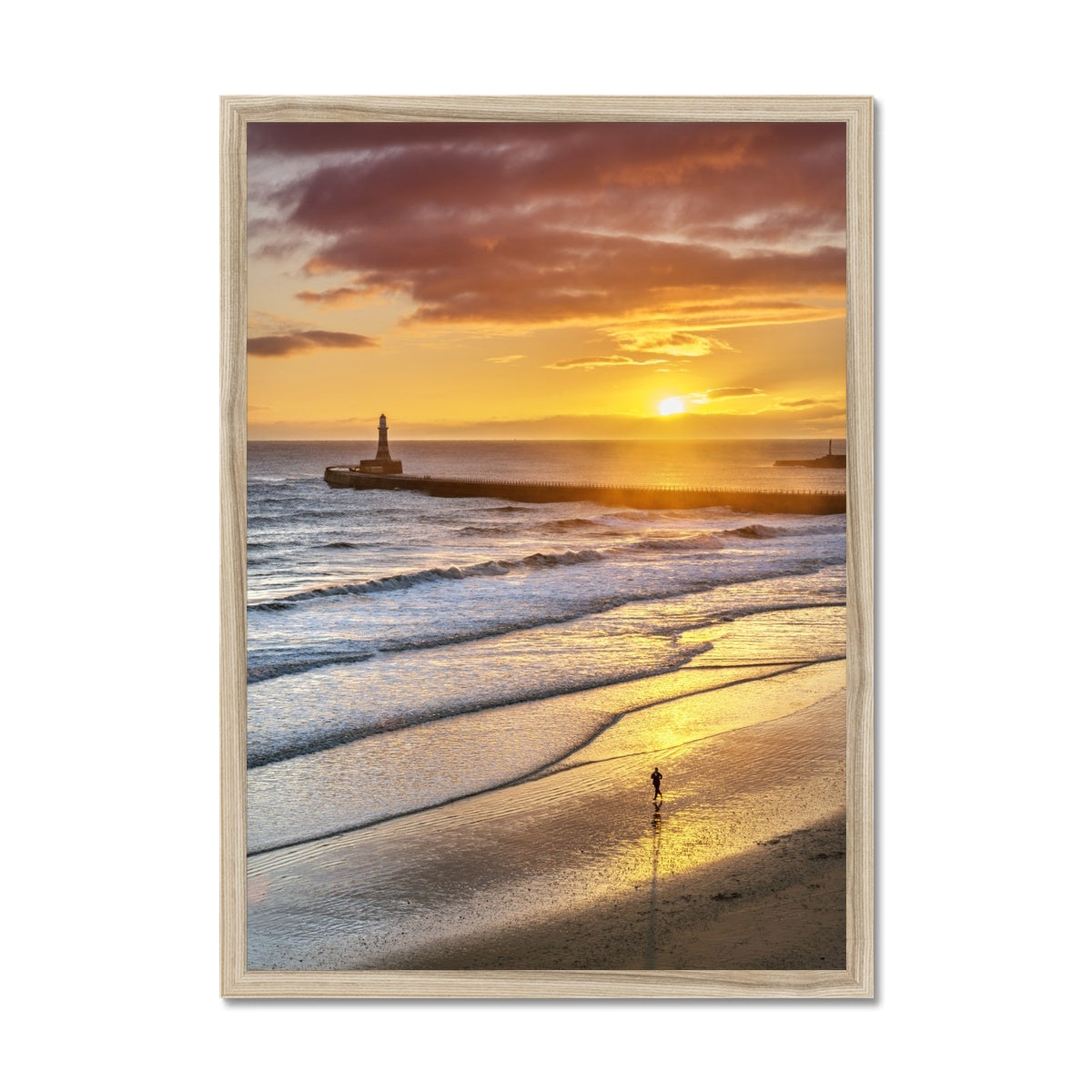 Fine Art Print Framed - Roker Sunrise by David Allan