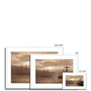 Fine Art Print Framed & Mounted - Sunderland Harbour by Louis Grimshaw