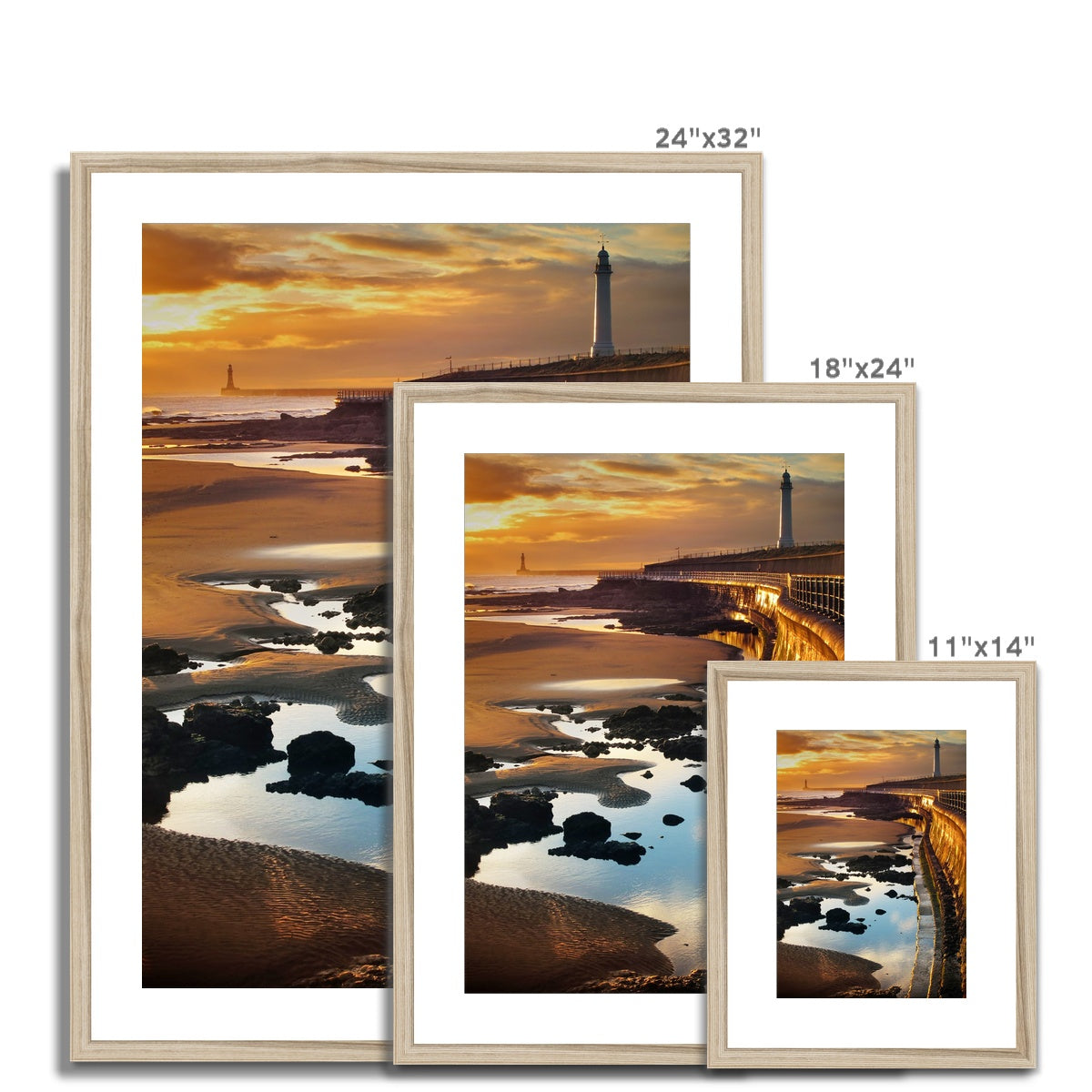 Fine Art Print Framed & Mounted - Seaburn Sunrise, Sunderland