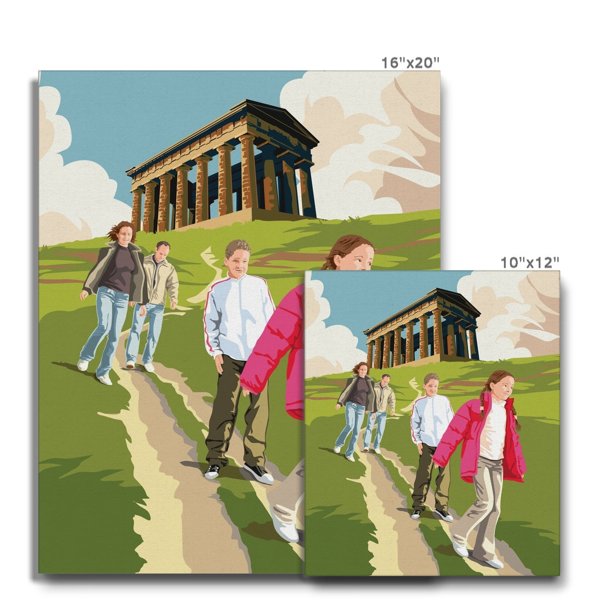 Printed Canvas - Penshaw Monument Poster Art