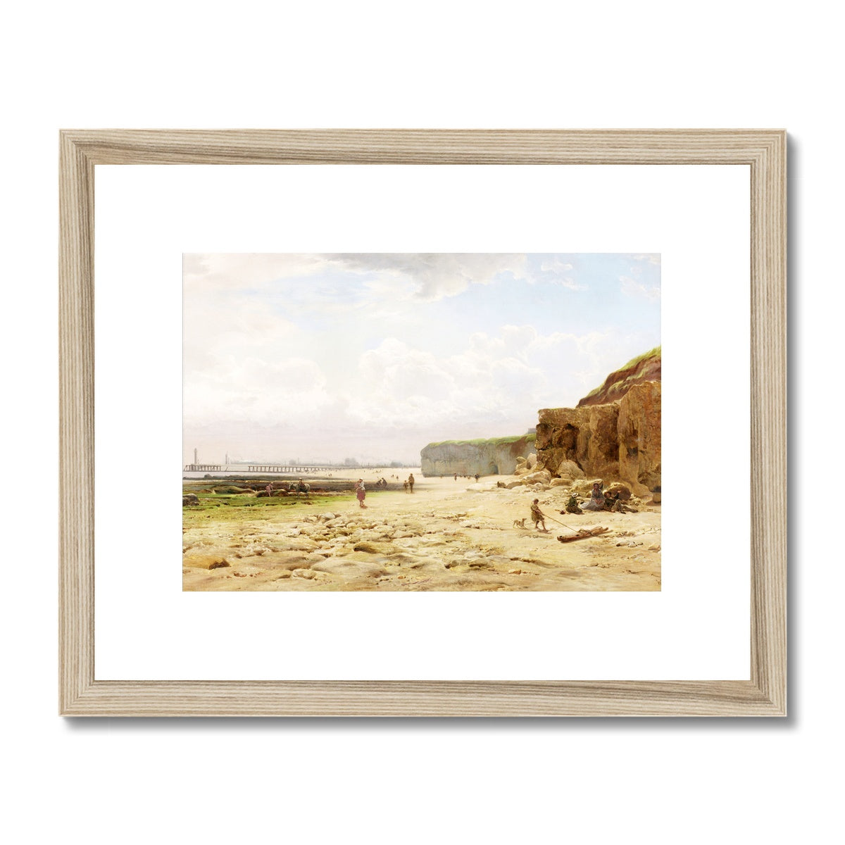 Fine Art Print Framed & Mounted - Roker Beach by William Crosby