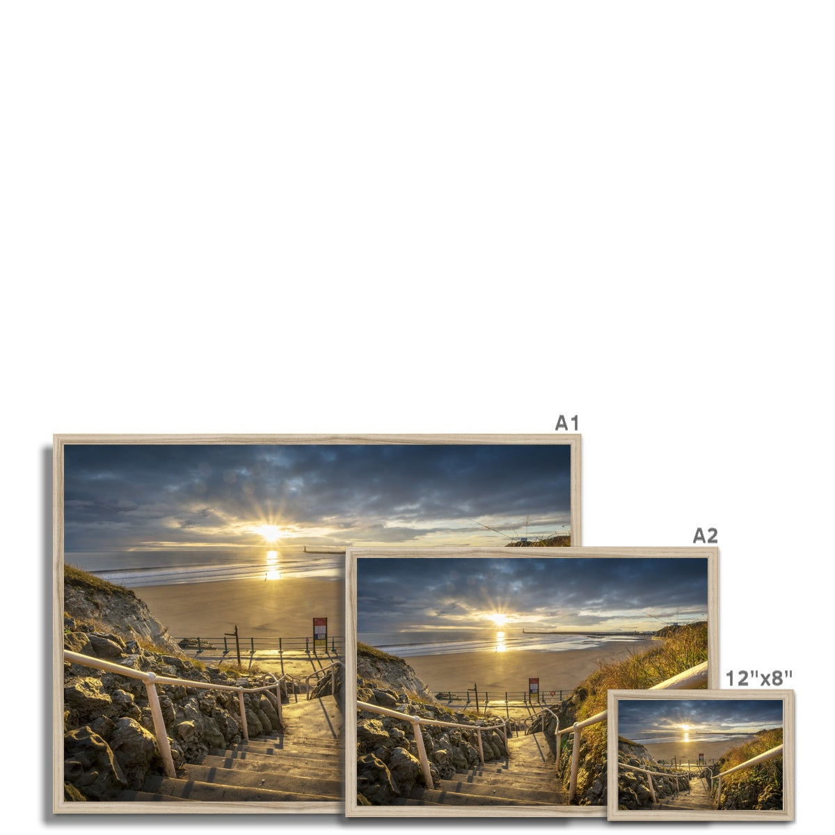 Fine Art Print Framed - Cat & Dog Steps, Sunderland by David Allan