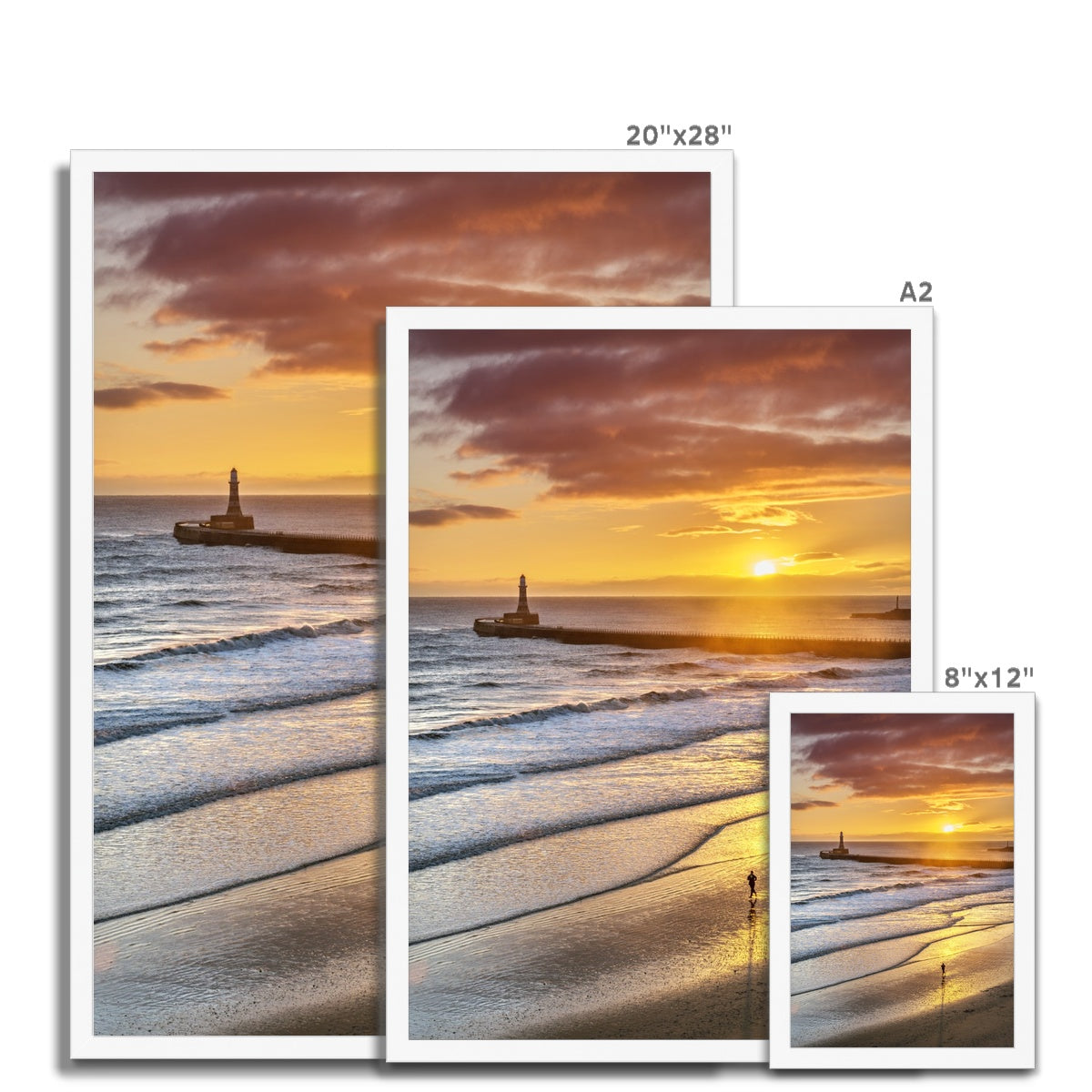 Fine Art Print Framed - Roker Sunrise by David Allan