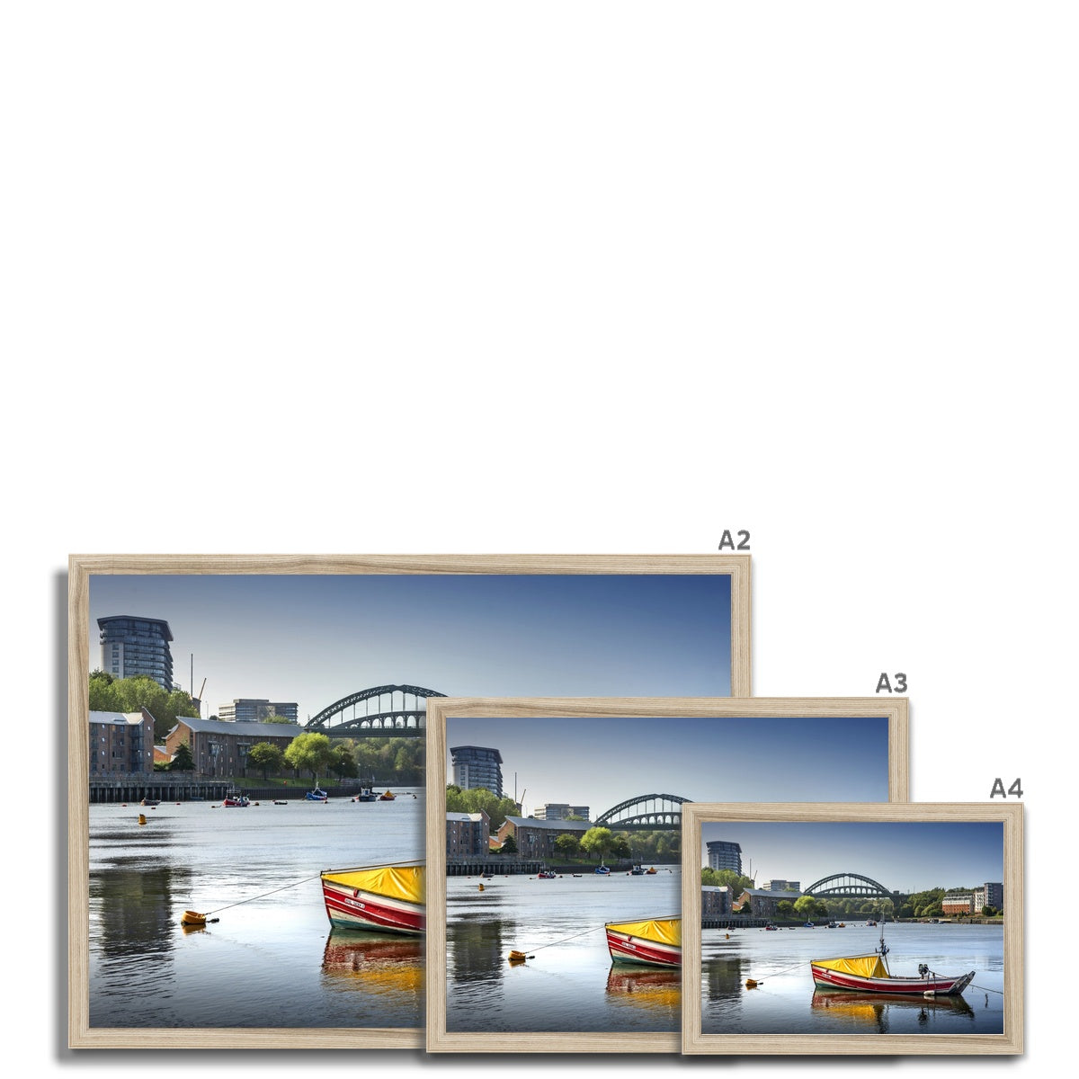 Fine Art Print Framed - Wearmouth Bridge, Sunderland