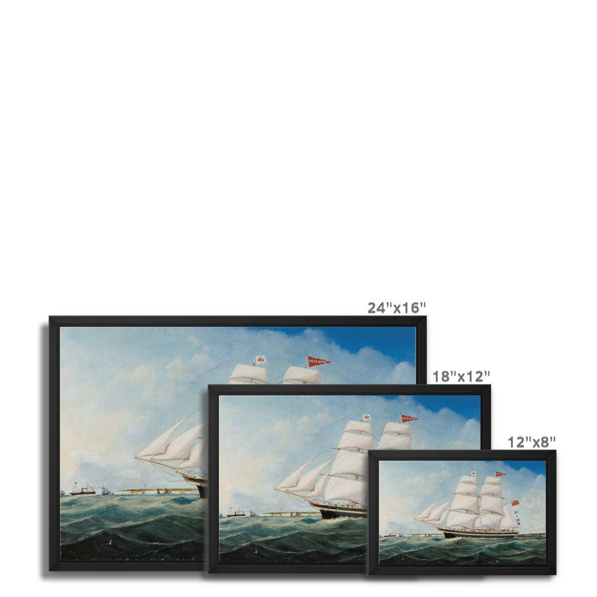 Framed Canvas - Brigg Friends by John Hudson