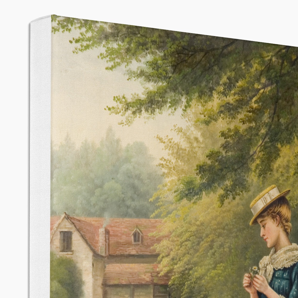 Printed Canvas - Portrait of a Woman and a Dog by Albert Drinkwater
