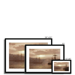 Fine Art Print Framed & Mounted - Sunderland Harbour by Louis Grimshaw