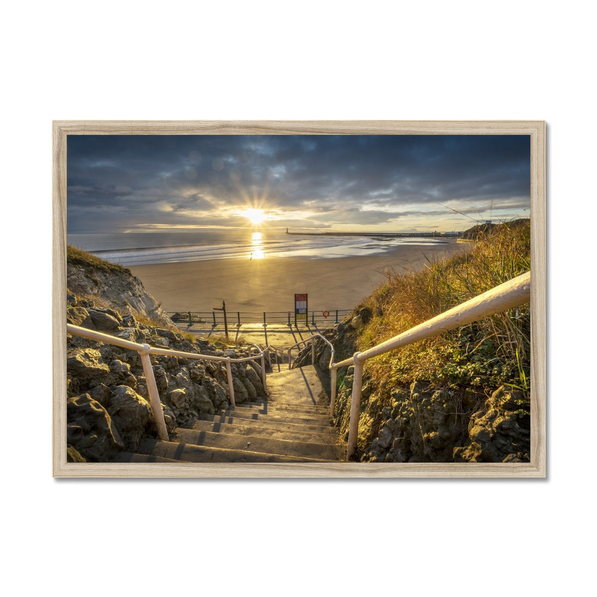 Fine Art Print Framed - Cat & Dog Steps, Sunderland by David Allan