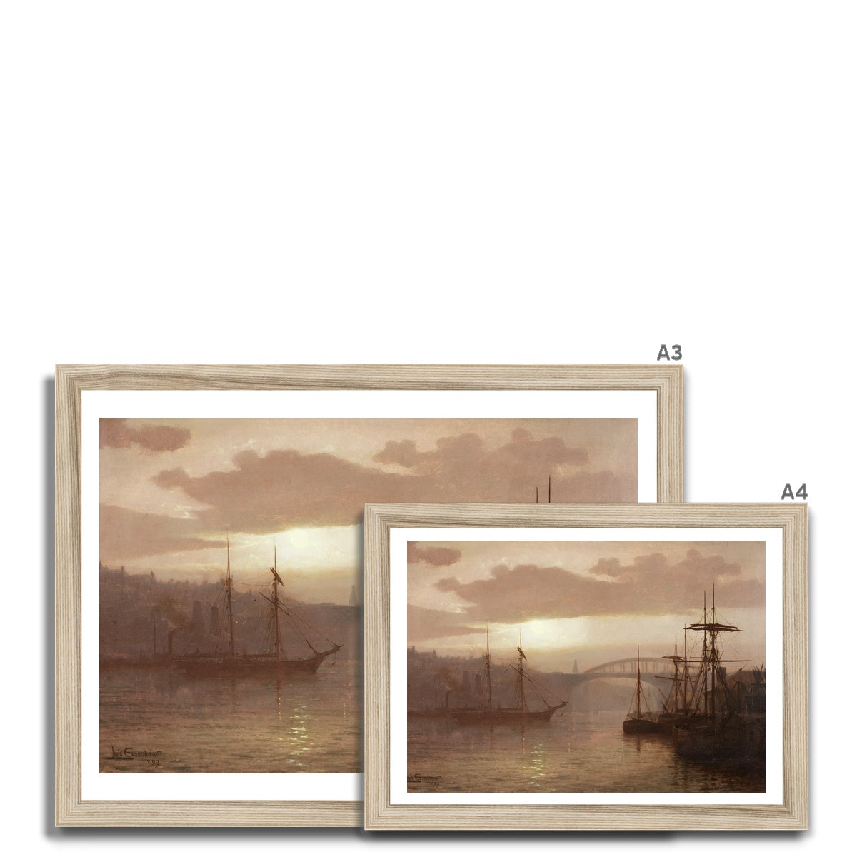 Fine Art Print Framed - Sunderland Harbour by Louis Grimshaw