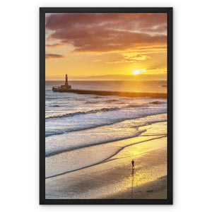 Framed Canvas - Roker Sunrise by David Allan