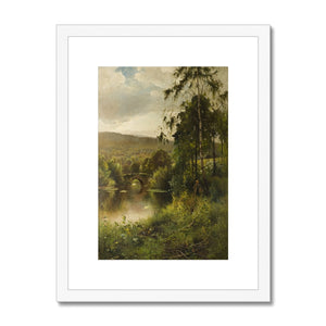 Fine Art Print Framed & Mounted - Landscape in Derbyshire by Ernest Parton