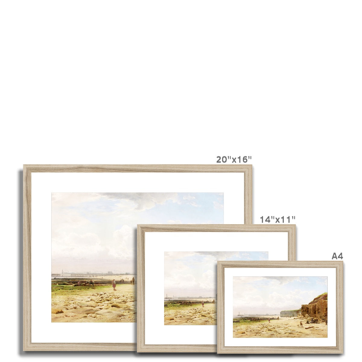 Fine Art Print Framed & Mounted - Roker Beach by William Crosby