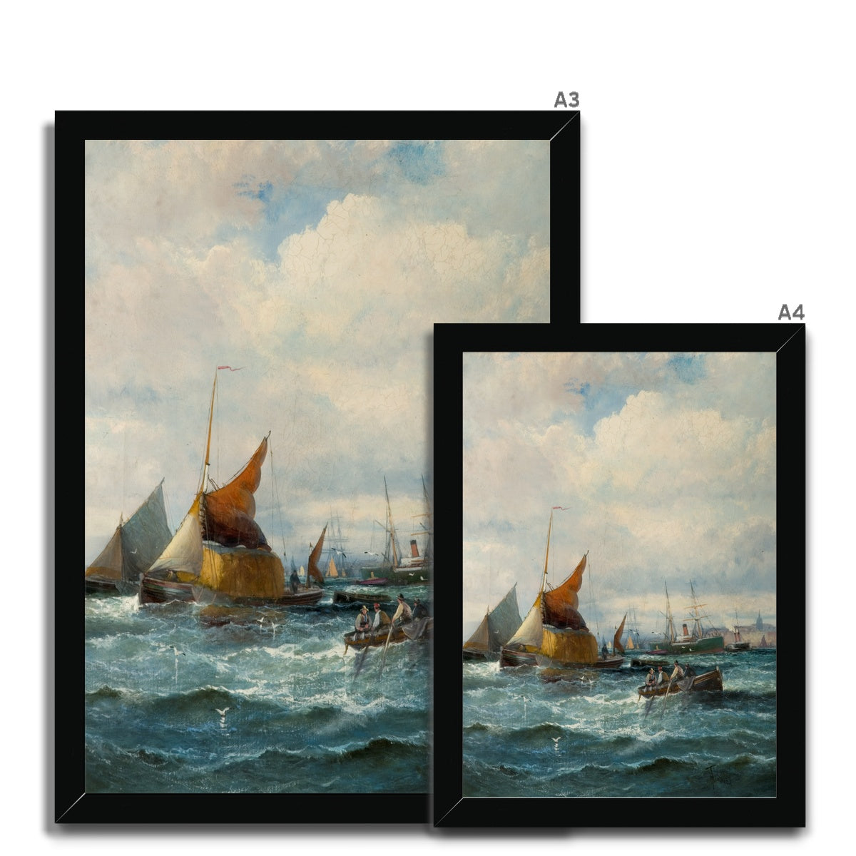 Fine Art Print Framed - Shipping off a Headland by Georges Thornley