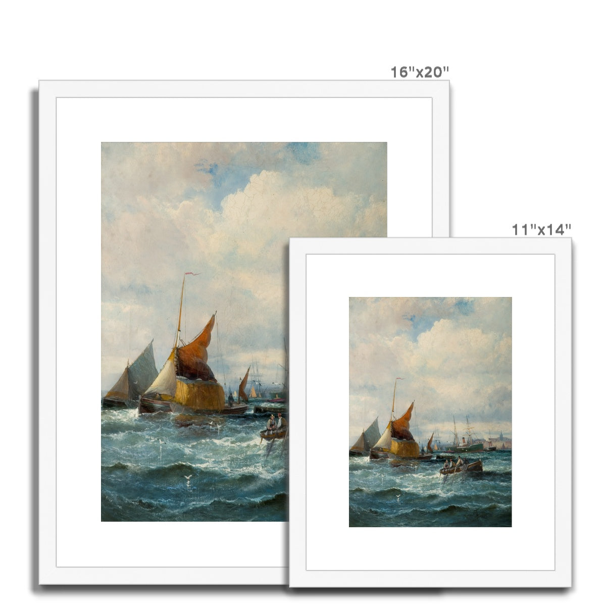 Fine Art Print Framed & Mounted - Shipping off a Headland by Georges Thornley
