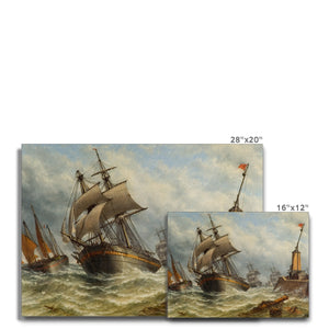 Printed Canvas - Old South Pier and Lighthouse, Sunderland by Stuart Bell
