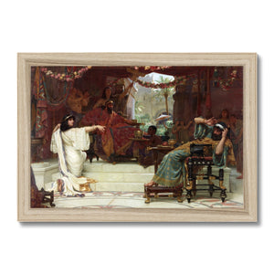 Fine Art Print Framed - Esther Denouncing Haman to King Ahasuerus by Ernest Normand