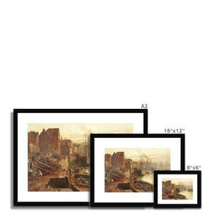 Fine Art Print Framed & Mounted - Old Sunderland by Thomas Hemy