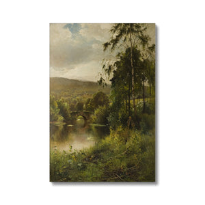 Printed Canvas - Landscape in Derbyshire by Ernest Parton