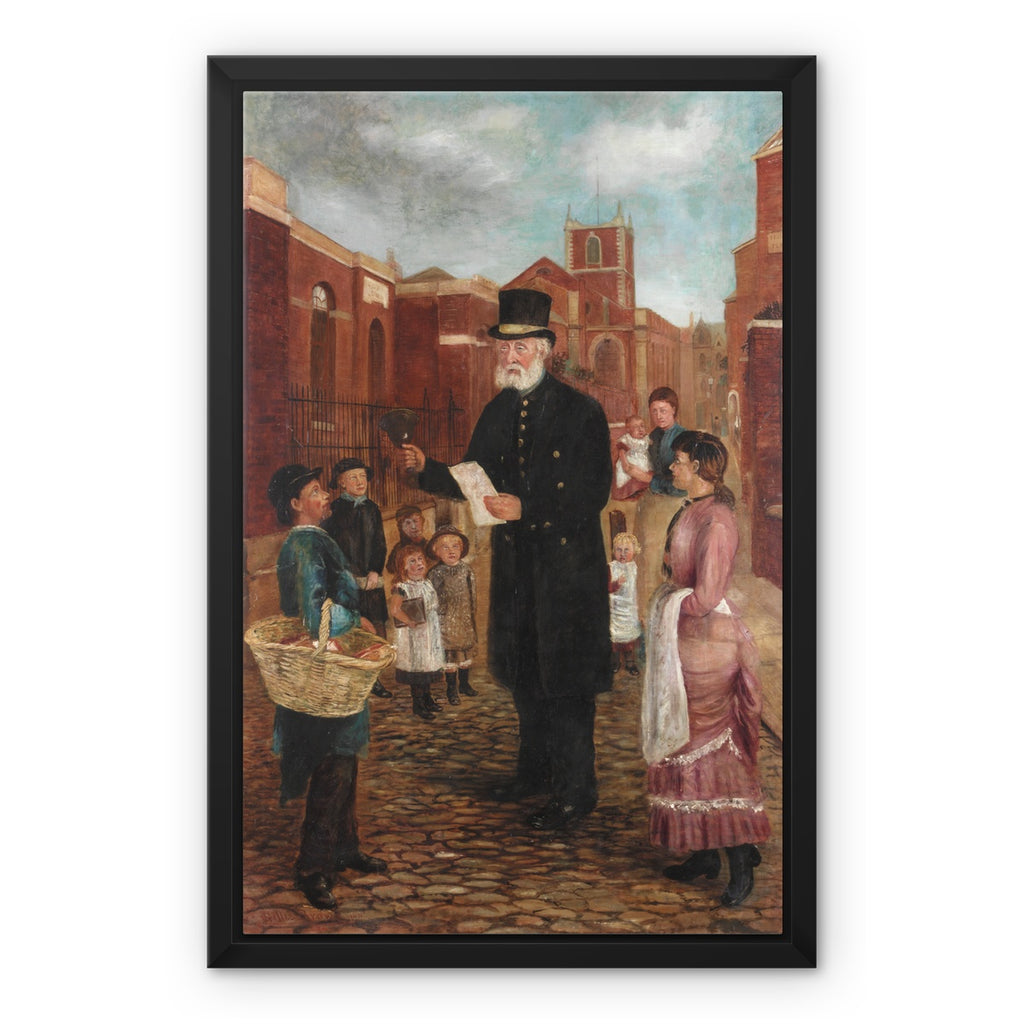 Framed Canvas - Tommy Sanderson, Town Crier by J. Gillis Brown